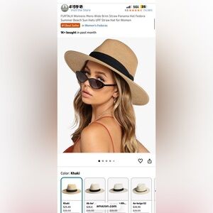 Stylish Tan Wide-Brim Hat with Black Band
